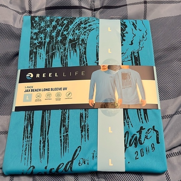 NWT Reel Life Jax Beach long sleeve UV - Picture 3 of 6